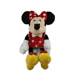 Disney Store Minnie Mouse Plush 17" Red Polka Dot Dress Clubhouse Stuffed Toy